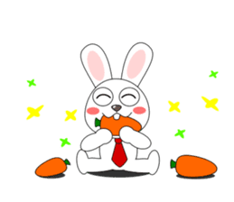 Always cheerful rabbit sticker #5195918