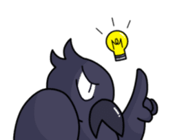 THE Cute Crow YATTA! sticker #5198075