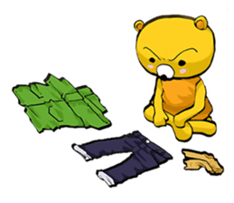 The serious too bear (Japanese version) sticker #5198475