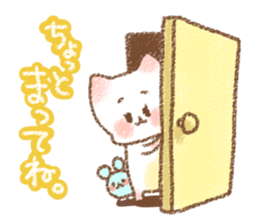 Sticker of a cat and a mouse sticker #5198779