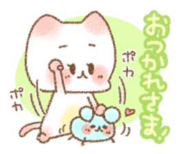 Sticker of a cat and a mouse sticker #5198796