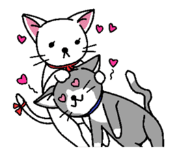 Cat couple story by hitose sticker #5198939