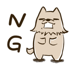 Sticker of a tired dog sticker #5199248