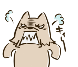 Sticker of a tired dog sticker #5199254