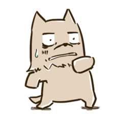 Sticker of a tired dog sticker #5199268