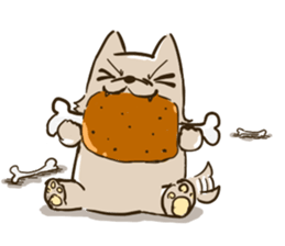 Sticker of a tired dog sticker #5199269