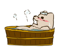 Sticker of a tired dog sticker #5199270