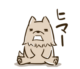 Sticker of a tired dog sticker #5199282