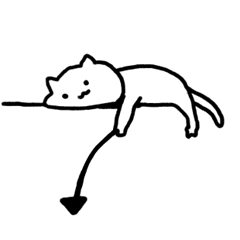 Sticker of Strange Cat