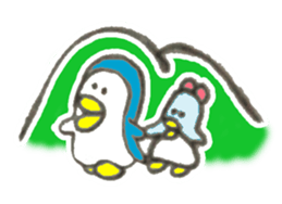 Funny cute penguin sticker #5200795