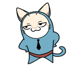 Tie Blue cat sticker #5201124