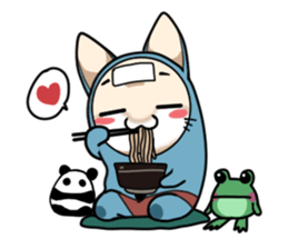 Tie Blue cat sticker #5201126