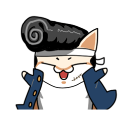 Tie Blue cat sticker #5201129