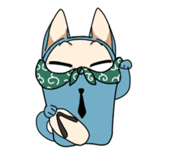 Tie Blue cat sticker #5201134