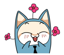 Tie Blue cat sticker #5201137