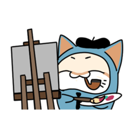 Tie Blue cat sticker #5201139