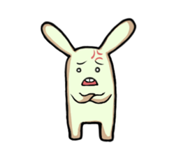 Green rabbit sticker #5201285