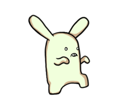 Green rabbit sticker #5201286