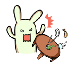 Green rabbit sticker #5201287