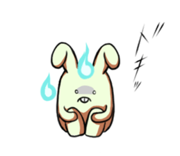 Green rabbit sticker #5201288