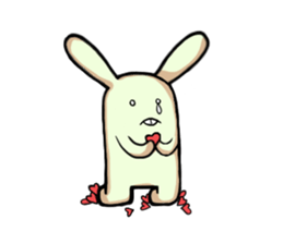 Green rabbit sticker #5201289