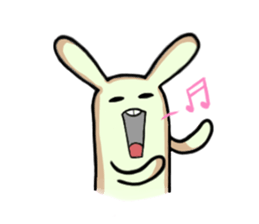 Green rabbit sticker #5201290