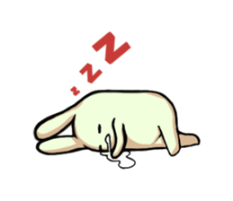 Green rabbit sticker #5201292