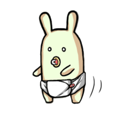 Green rabbit sticker #5201293