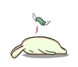 Green rabbit sticker #5201297