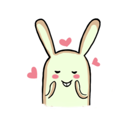 Green rabbit sticker #5201298