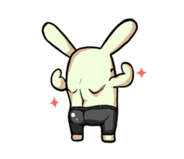 Green rabbit sticker #5201299