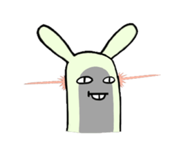 Green rabbit sticker #5201303
