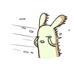 Green rabbit sticker #5201304