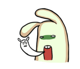 Green rabbit sticker #5201305