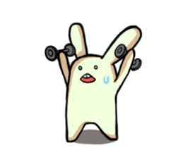 Green rabbit sticker #5201307