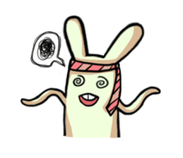 Green rabbit sticker #5201308