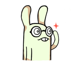 Green rabbit sticker #5201312