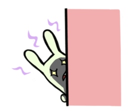 Green rabbit sticker #5201313