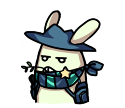 Green rabbit sticker #5201317