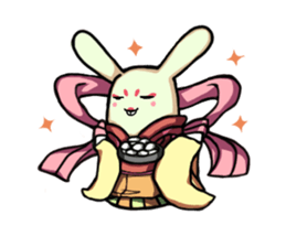 Green rabbit sticker #5201318