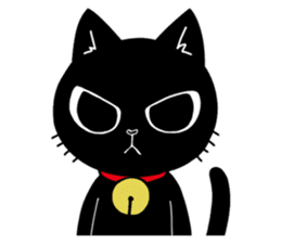Black Cat 'Tama' sticker #5202220