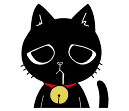 Black Cat 'Tama' sticker #5202221