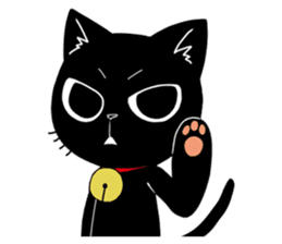 Black Cat 'Tama' sticker #5202222