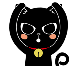 Black Cat 'Tama' sticker #5202224