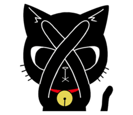 Black Cat 'Tama' sticker #5202225