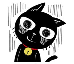 Black Cat 'Tama' sticker #5202229
