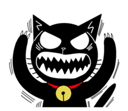 Black Cat 'Tama' sticker #5202232