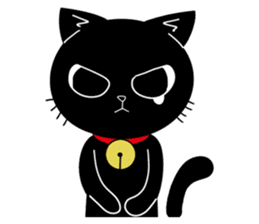 Black Cat 'Tama' sticker #5202236