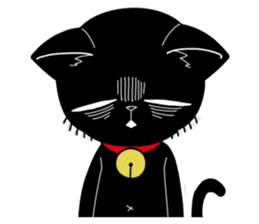 Black Cat 'Tama' sticker #5202238
