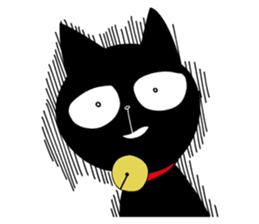 Black Cat 'Tama' sticker #5202239